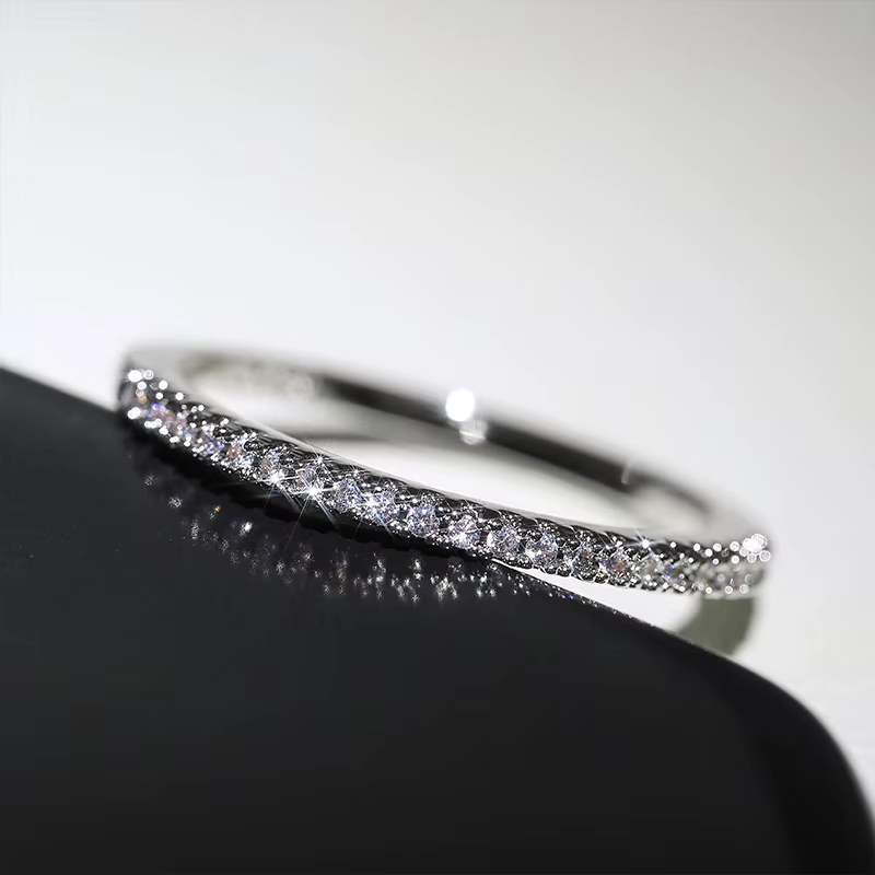 Huitan – bagues fines minimalistes pour femmes, bijoux de mariage en Zircon cubique brillant, de hau