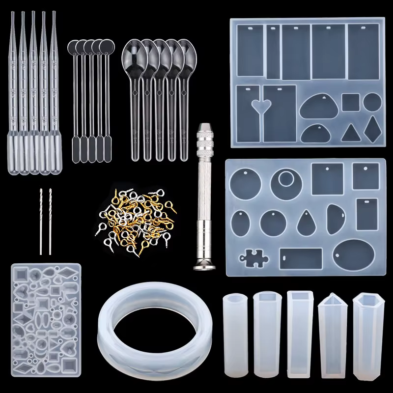 Kit de moules en résine époxy, ensemble de moules en silicone pour résine époxy, outils de moulage d