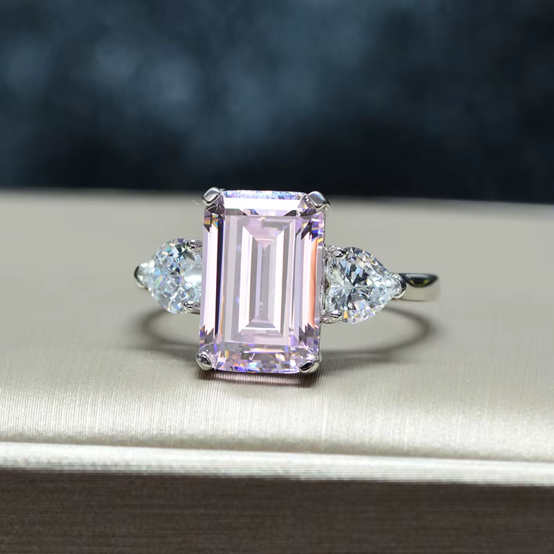 OEVAS – bagues de mariage en diamant à haute teneur en carbone, 7 carats, en Zircon étincelant, pour