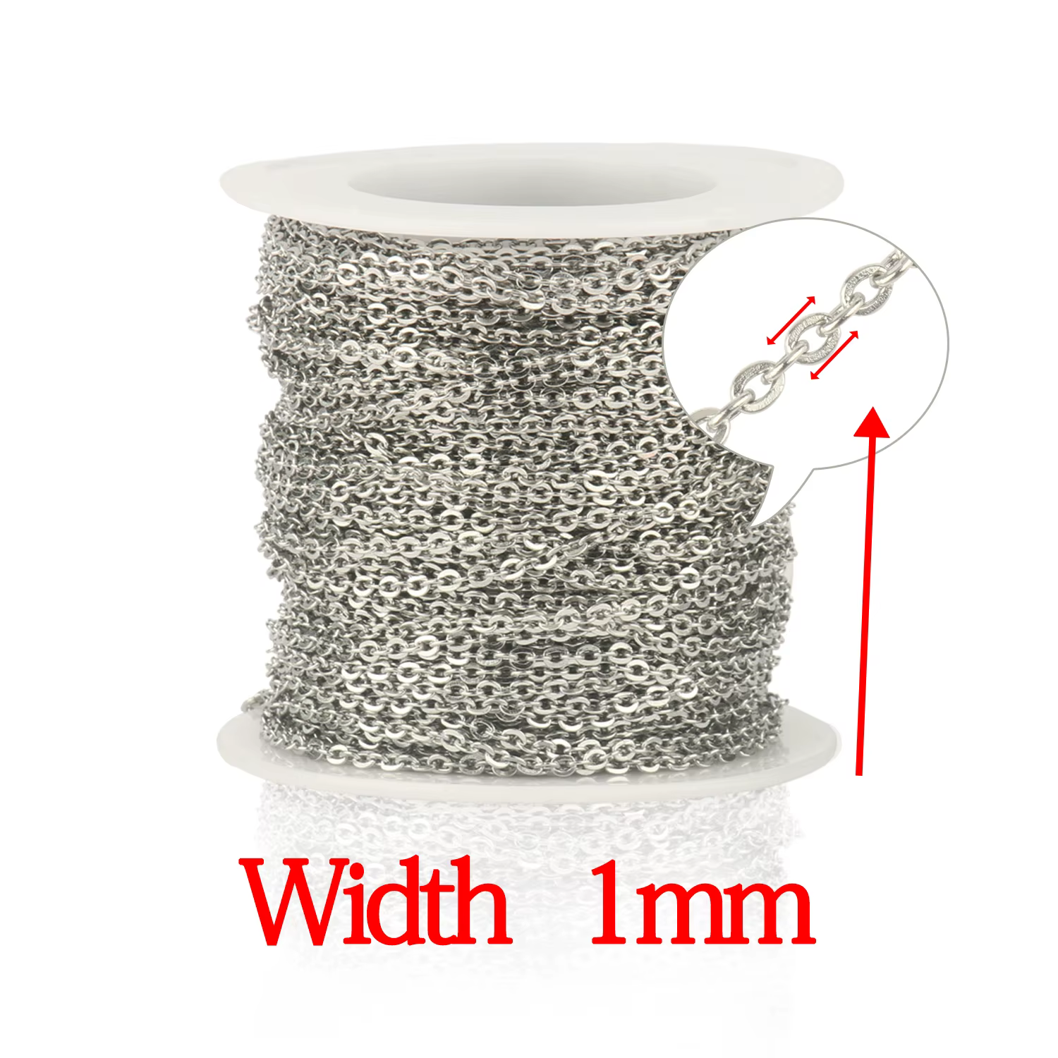 Lot de 2 m/lot de câbles en acier inoxydable, or, document JOSilver, bracelet cheville, collier, fab