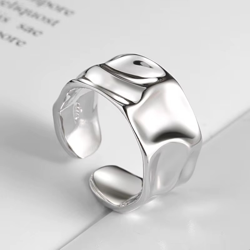 Bagues en argent Sterling 925 pour femmes, couleur or, bijoux fins, belle bague ouverte pour fête, c