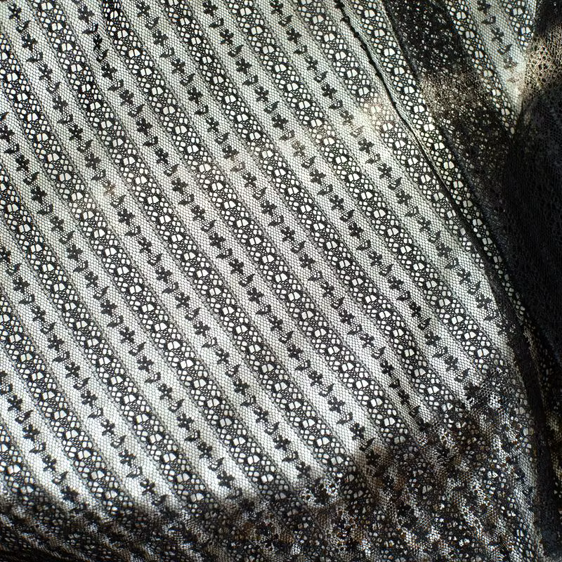 Tissu de robe de mariée à rayures en maille douce, dentelle Chtalk lly, français romantique, blanc, 