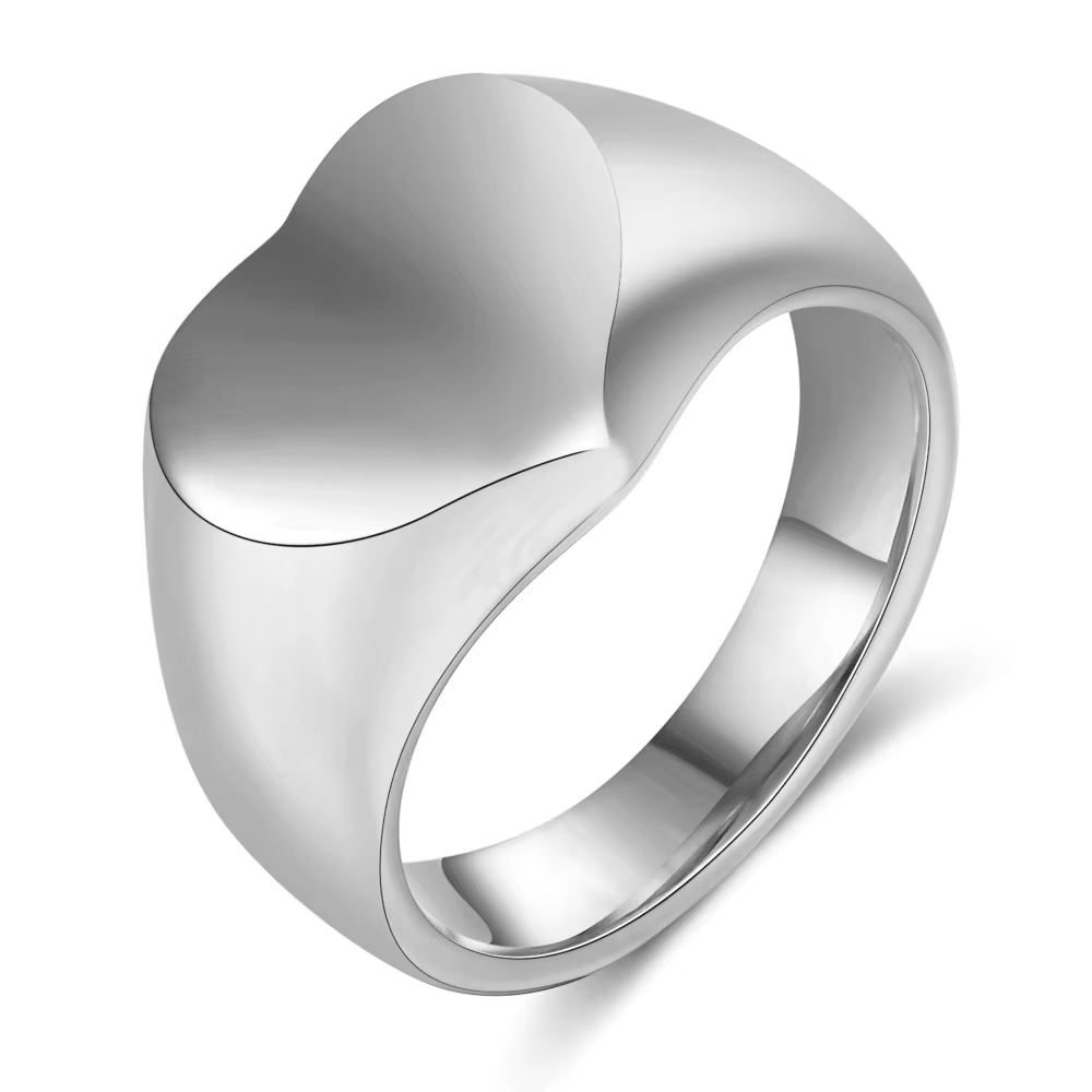 Bagues en forme de cœur avec nom personnalisé pour femmes et hommes, bijoux de fiançailles personnal