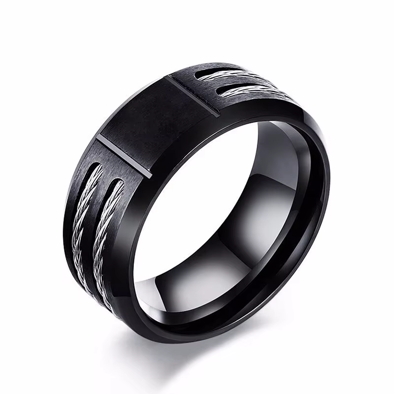 Vnox-Bague personnalisée en acier inoxydable Wia pour homme, croix, chevaliers templiers, bouclier O