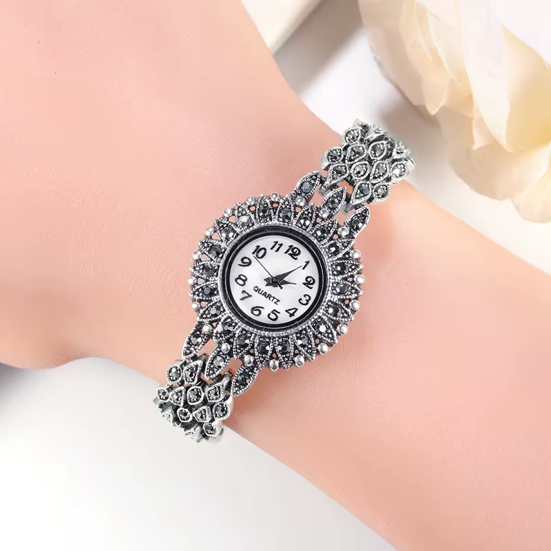 Bracelets plaqués argent ancien de qualité supérieure pour femmes, bijoux exquis, accessoires de mon