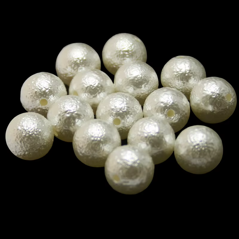 Perles Rondes en Ivoire 4/6/8/10/12/20mm, Accessoires de Mariage pour Bijoux, pour Travaux Manuels