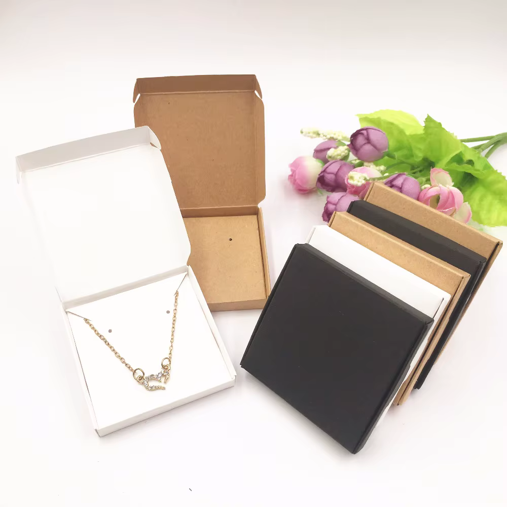 Boîtes en papier pour présentoirs à bijoux, étuis de transport pour pendentifs, boucles d'oreilles e
