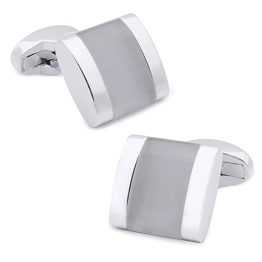 HAWSON – boutons de manchette classiques en opale pour hommes, boutons de manchette de luxe en pierr