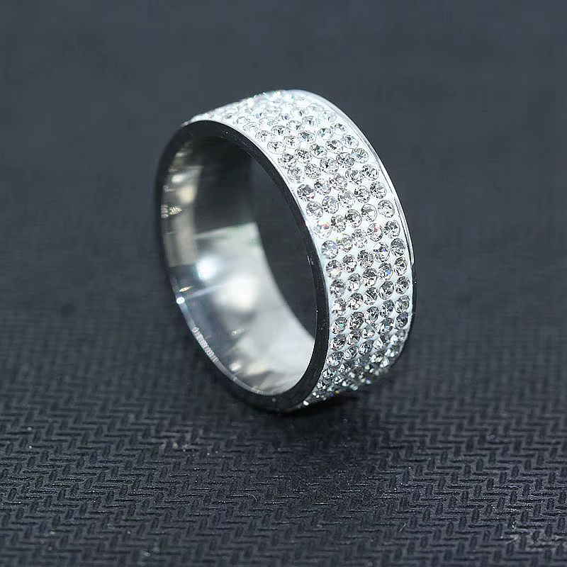 Bague de luxe en strass pour femmes et hommes, bague géométrique en cristal, bijoux à la mode, cadea
