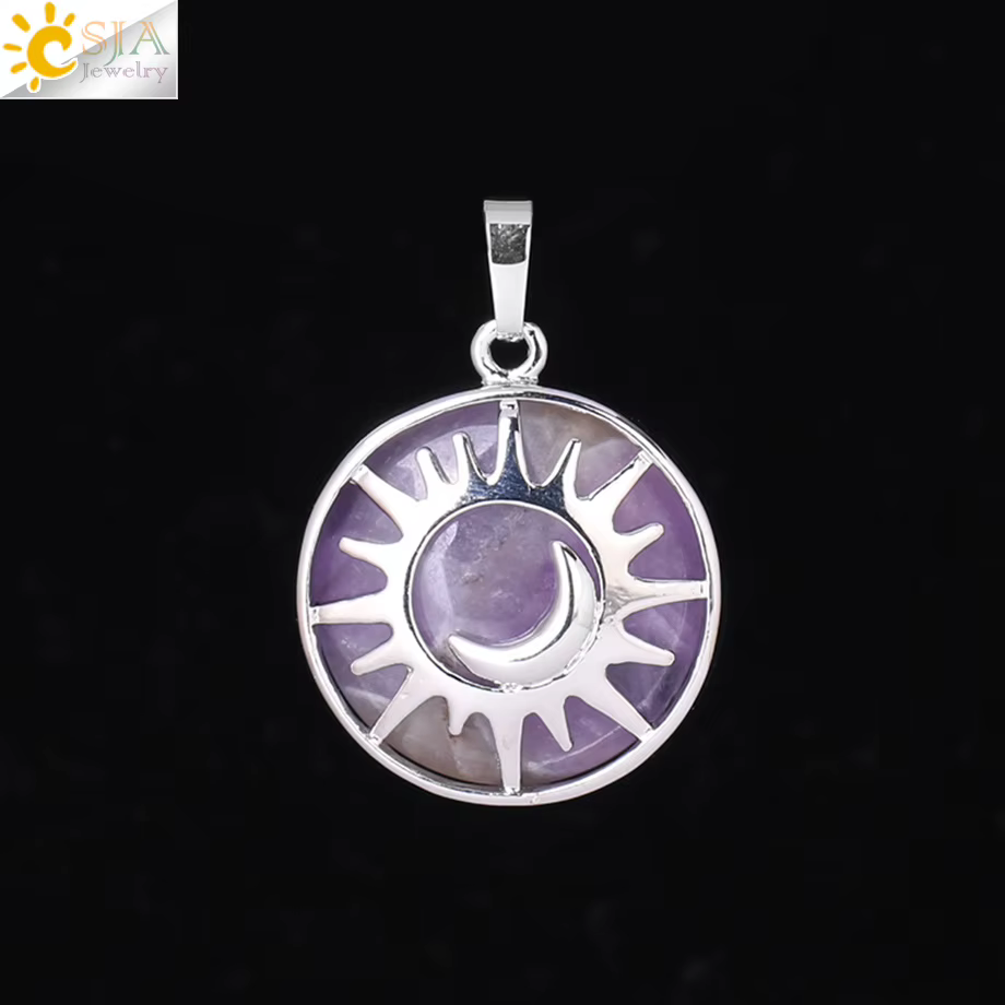 pierre de soleil pendentif pierre naturelle guerison Femme pierre naturelle et cristaux pendentif so