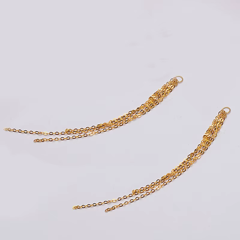 EquiTassel en or 18 carats pour femme, bijoux de bricolage, accessoires de boucle d'oreille, design 