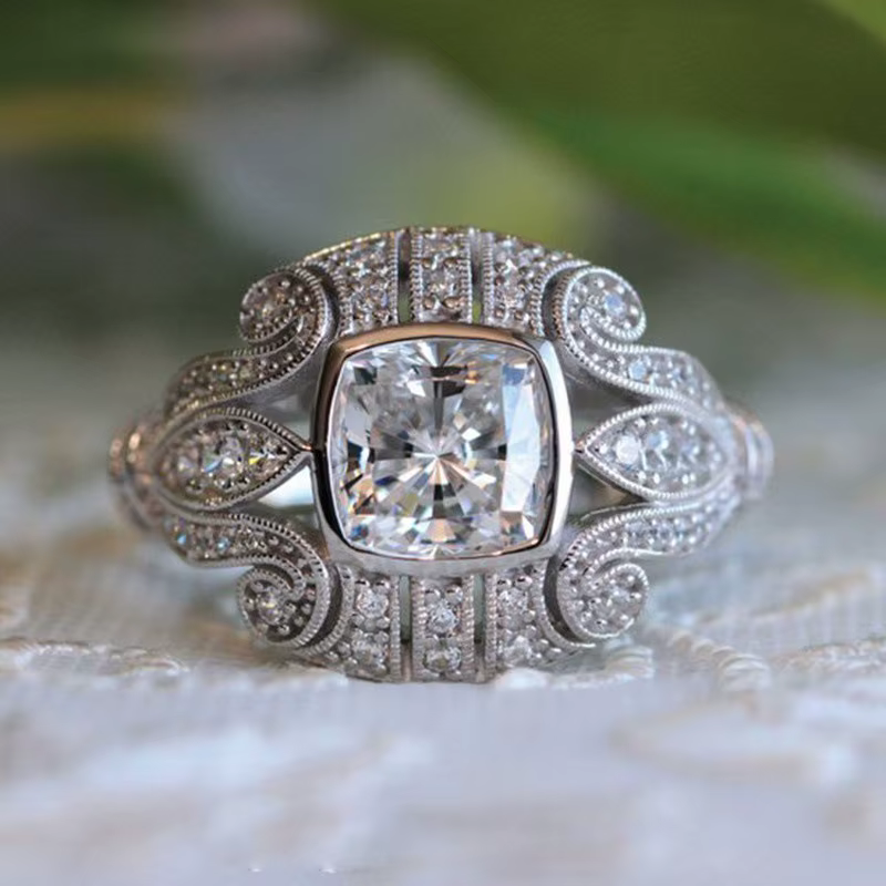 Huitan – bague vintage pour femmes, solitaire en zircon cubique, cadeau d'anniversaire pour femme, m