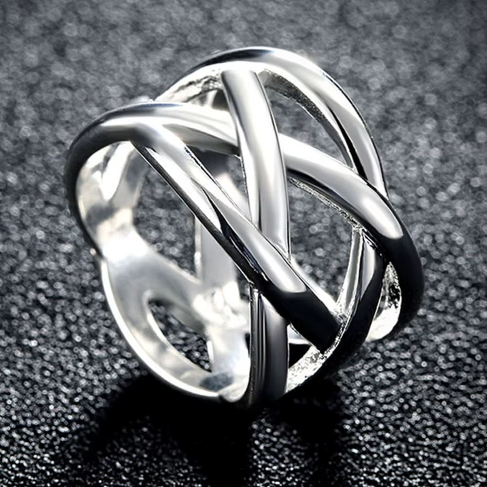 Bague Vintage en argent 2019 pour hommes et femmes, anneau rond ajouré, taille 6 7 8 9, cadeau de no
