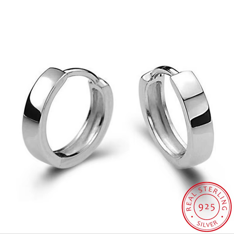 Bague d'oreille en argent regardé 925 en forme de périphérie Sophia, mode ultra-petite, mini cercle 