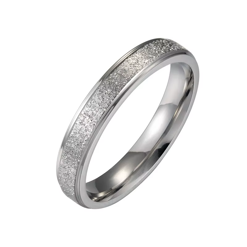 Bague classique Simple mat étroite/large en acier titane pour femmes, anneau de queue tendance, coul