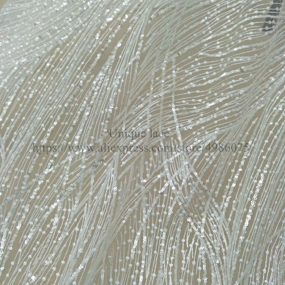 Tissu en dentelle ivoire pour robe de mariée, 50 à la mode, 51 pouces, nouvelle collection