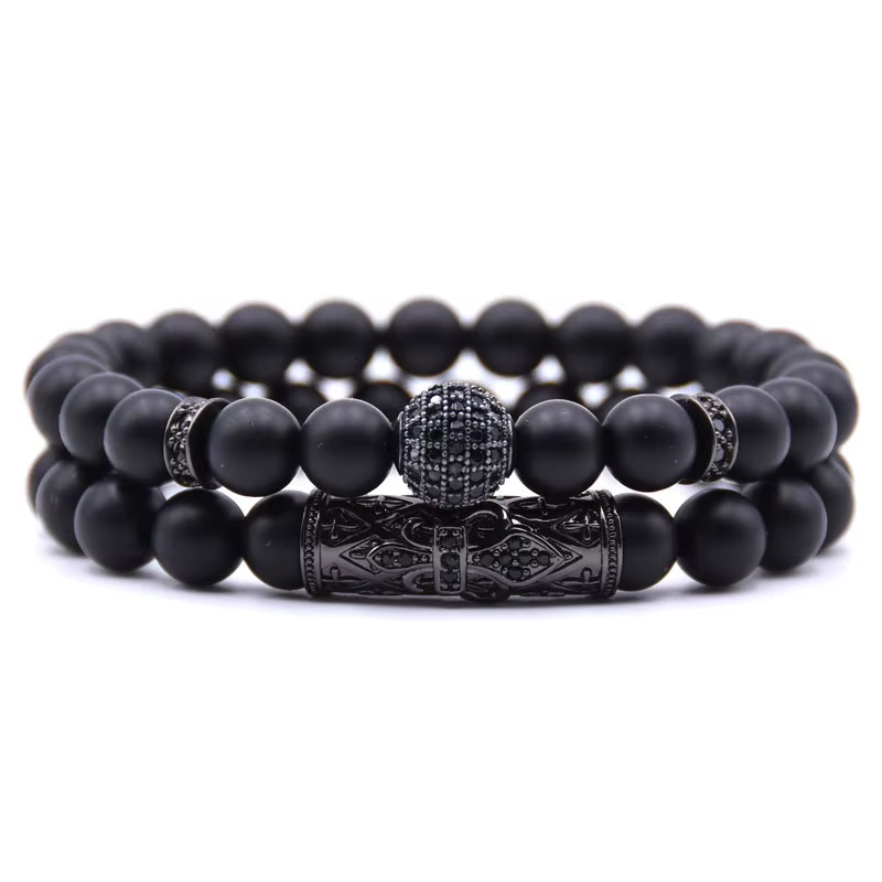 YIZIZAI CZ Bracelet breloques Pulsera hommes bijoux pierre Bracelets Bracelets Pulseira Masculina po