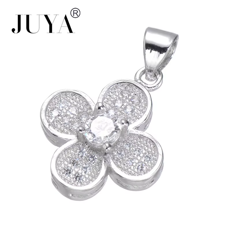 Zunderes-Breloques de fleurs en biscuits pour femmes, collier pendentif bricolage, accessoire de bij