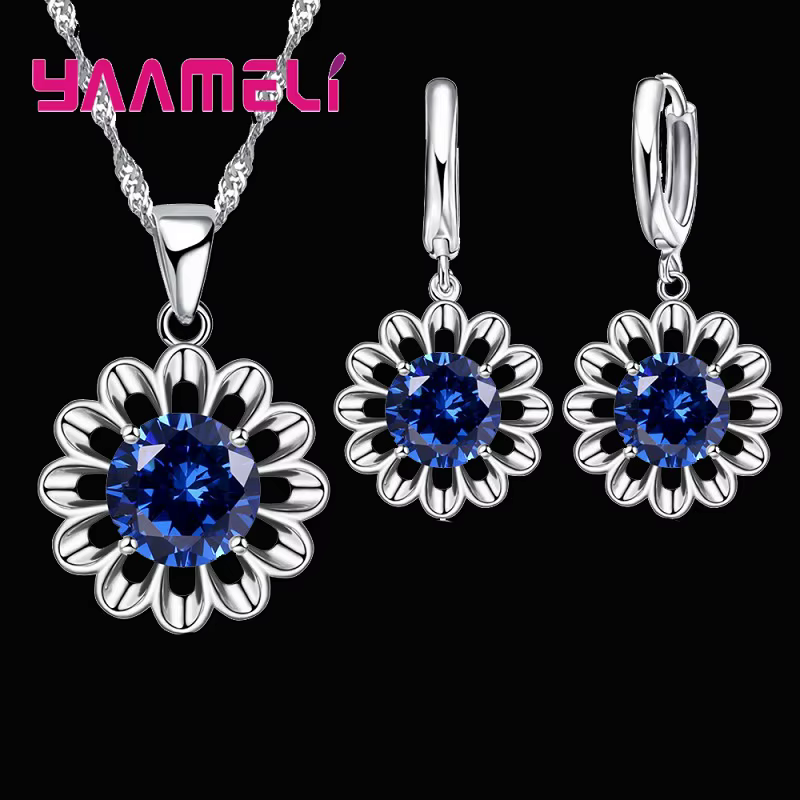 Ensemble de bijoux de mariage pour femmes, nouvelle mode, argent Sterling 925 de qualité supérieure,