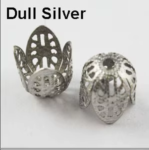 Trouver des bijoux 11MM filigrane perle embout cône or argent Bronze nickelé (60 pièces = 1Lot!)
