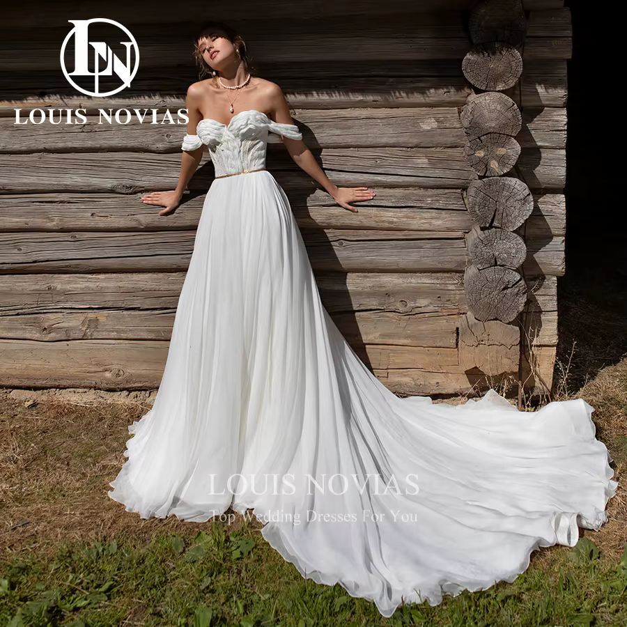 Modiis-Robe de mariée A-Line en tulle plissé, robe de patients à fermeture éclair, sexy, moderne, ho