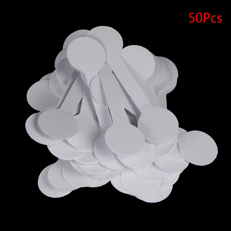 Bijoux au détail, 50/100 pièces, boutique de bijoux nécessaires, blanc, étiquette carrée ronde, lani