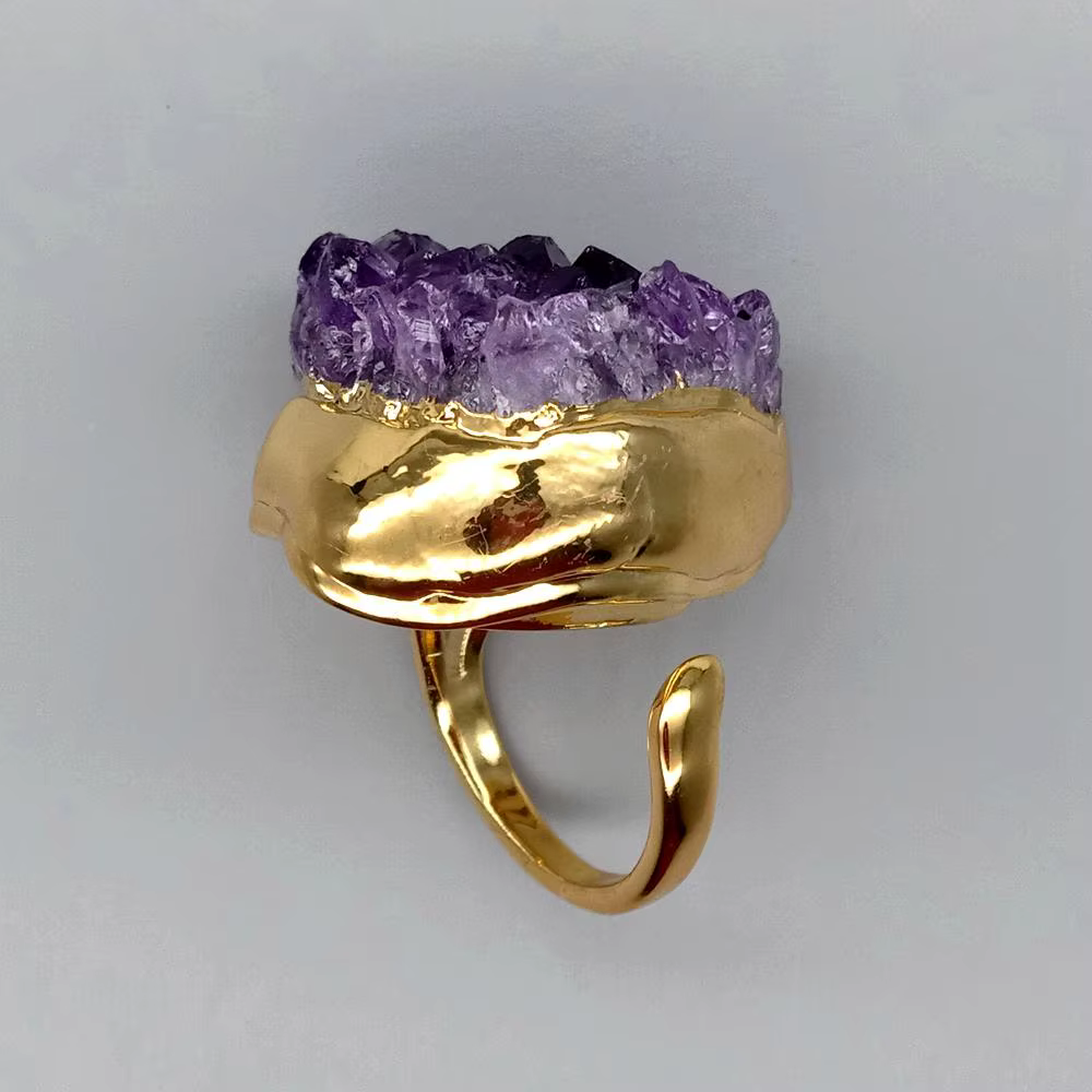 Bague plaquée or réglable, Natural Alanding Yst Lomzy Freedom