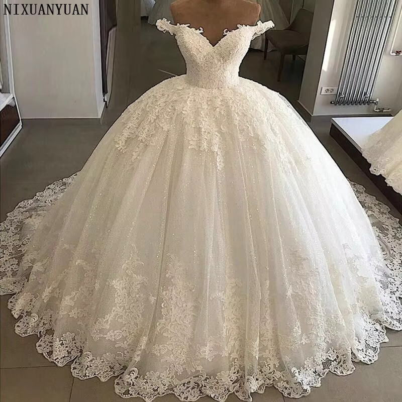 Vintage robes De Novia Casamento robes De mariée Robe De bal dentelle Applique Robe De mariée Robe D