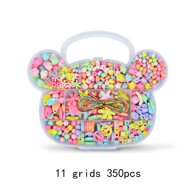 Kit de jouets perlés pour enfants, ensemble de perles créatives pour bracelets et colliers à faire s