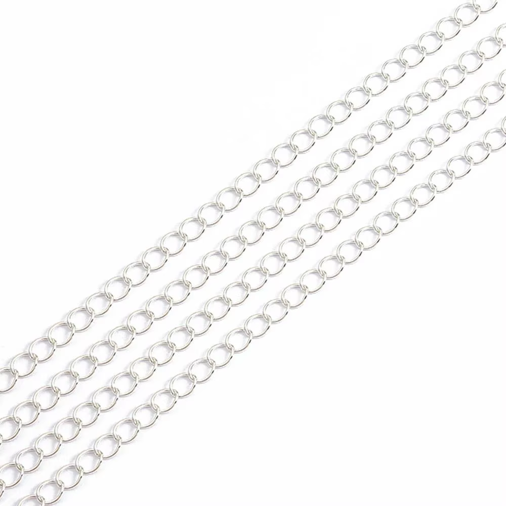 Chaîne de collier plaquée or/argenté/Bronze/noir de 5 mètres, pour la fabrication de bijoux, chaînes