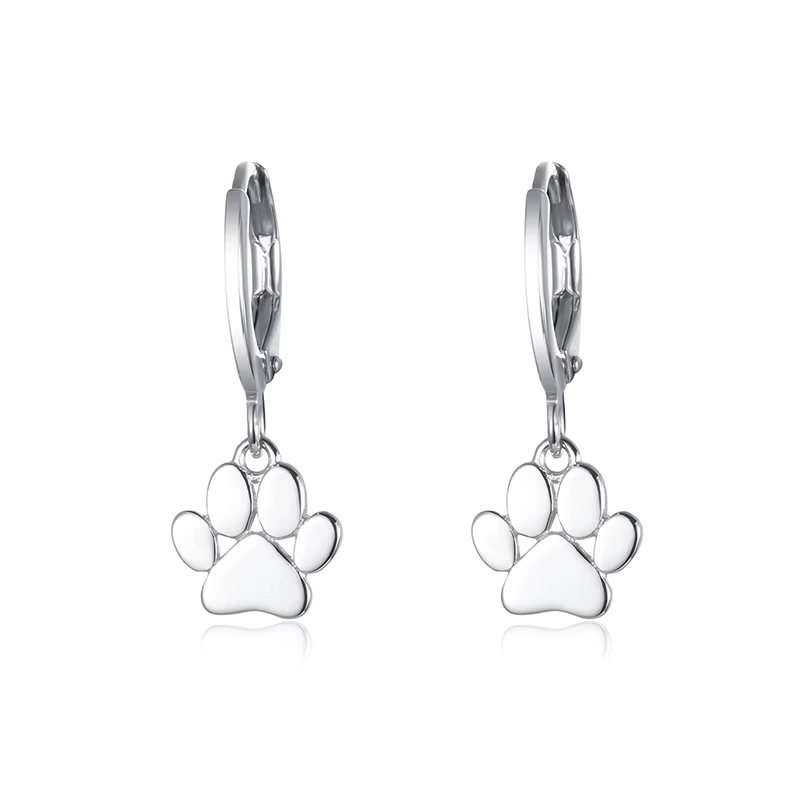 Kpop – ensemble de boucles d'oreilles pendantes en argent 925, bijoux avec pierres, motifs chats, De