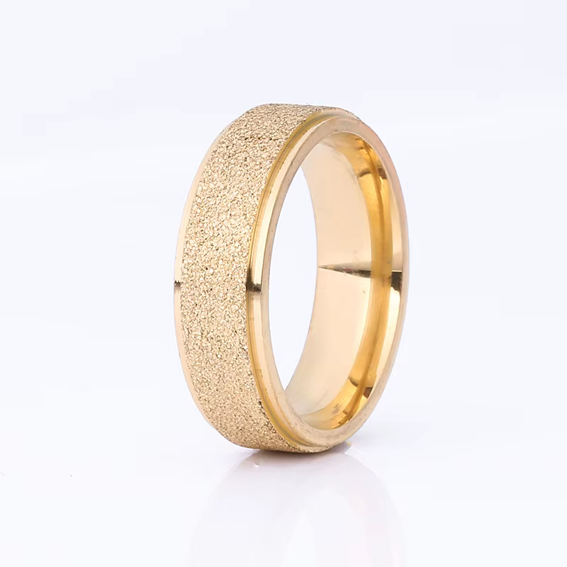 Bague givrée exquise pour hommes et femmes, bague de Couple, couleur or Rose argent, bagues de fianç