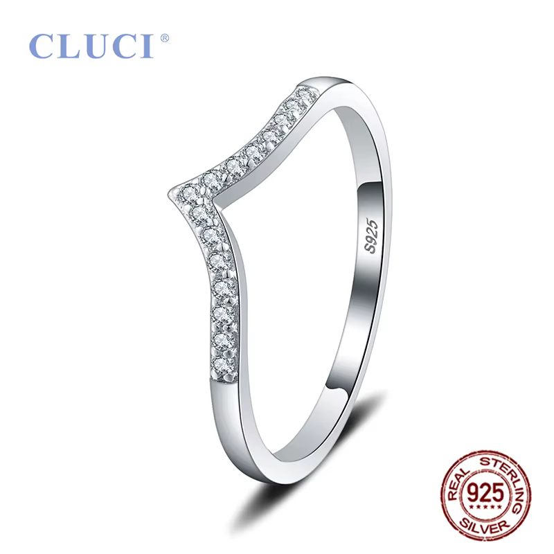 CLUCI-bague de mariage en argent Sterling 925 pour femmes, Mini bijoux fins en zircone, Style Simple