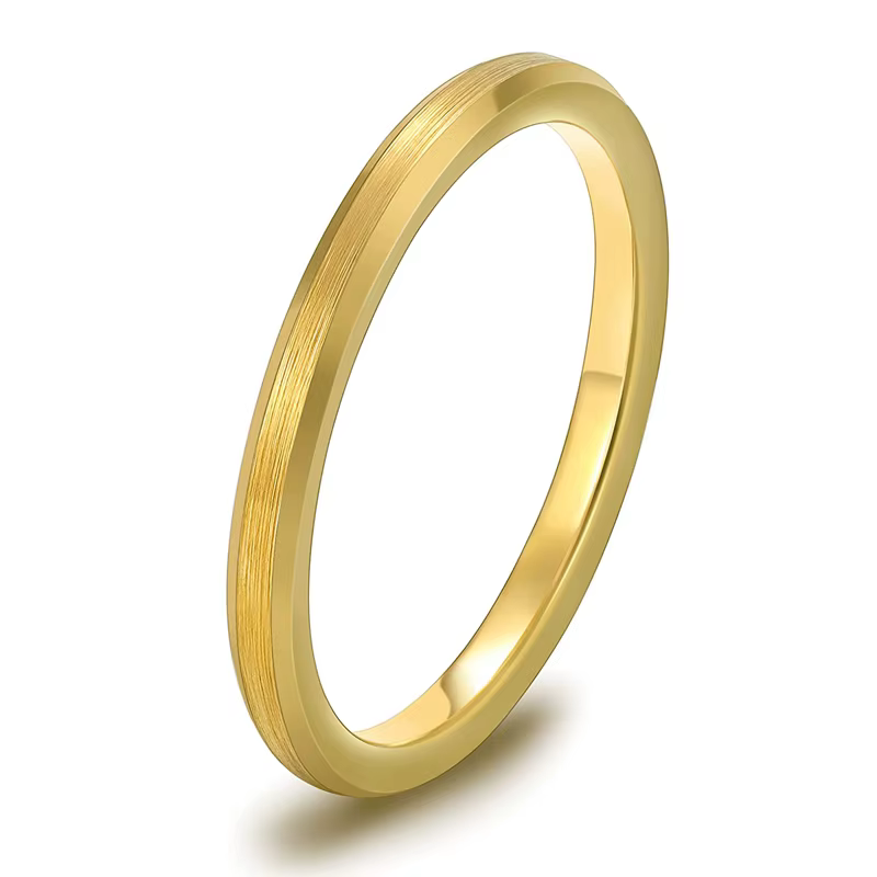 Tigrade – bague de mariage plaquée or pour femmes, 2/4/6/8mm de large, en tungstène brossé, pour hom