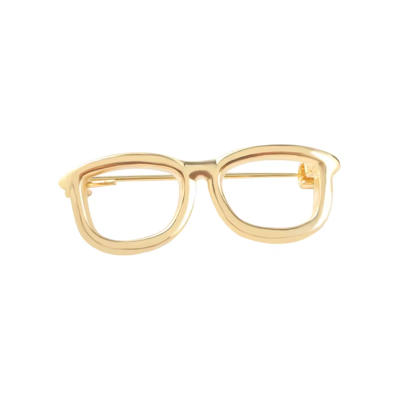 Épingles à lunettes créatives en émail, épingles à revers dorées et argentées, bouton pour sac à vêt