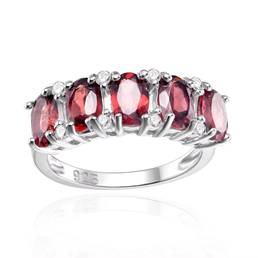 GEM'S BALLET-Bague de mariage en argent regardé 925 pour femme, pierre de jeu tourmaline naturelle, 