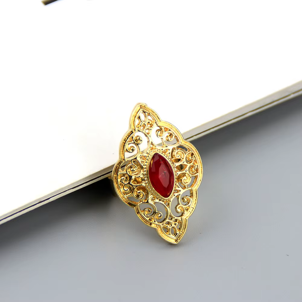 Sunspicems élégant couleur or Arabesque bague pour femmes Boho ouverture anneau cristal bijoux de ma