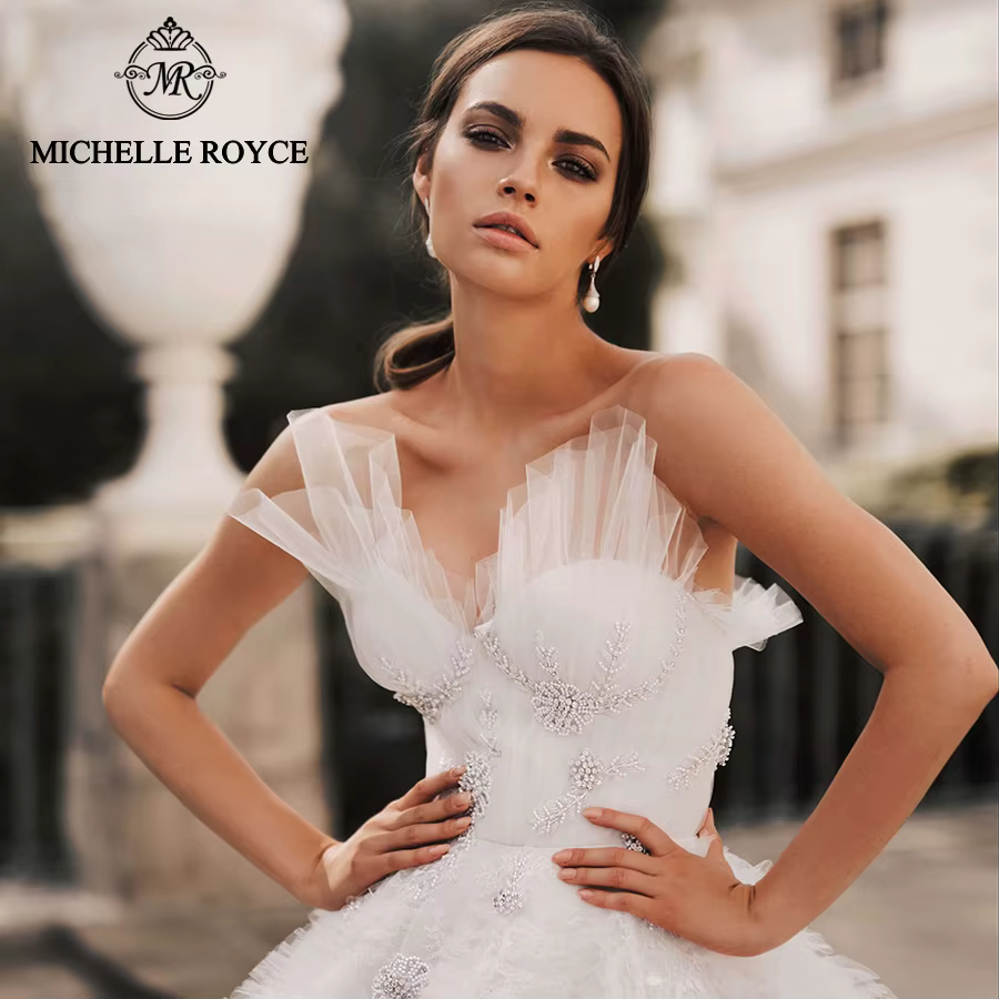 Michelle Royce a-ligne robes De mariée pour les femmes Sexy chic chérie Appliques romantique princes