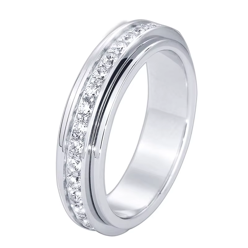 Buyee – bague de mariage classique en argent Sterling 925 pour femmes, Zircon blanc clair, bijoux fi