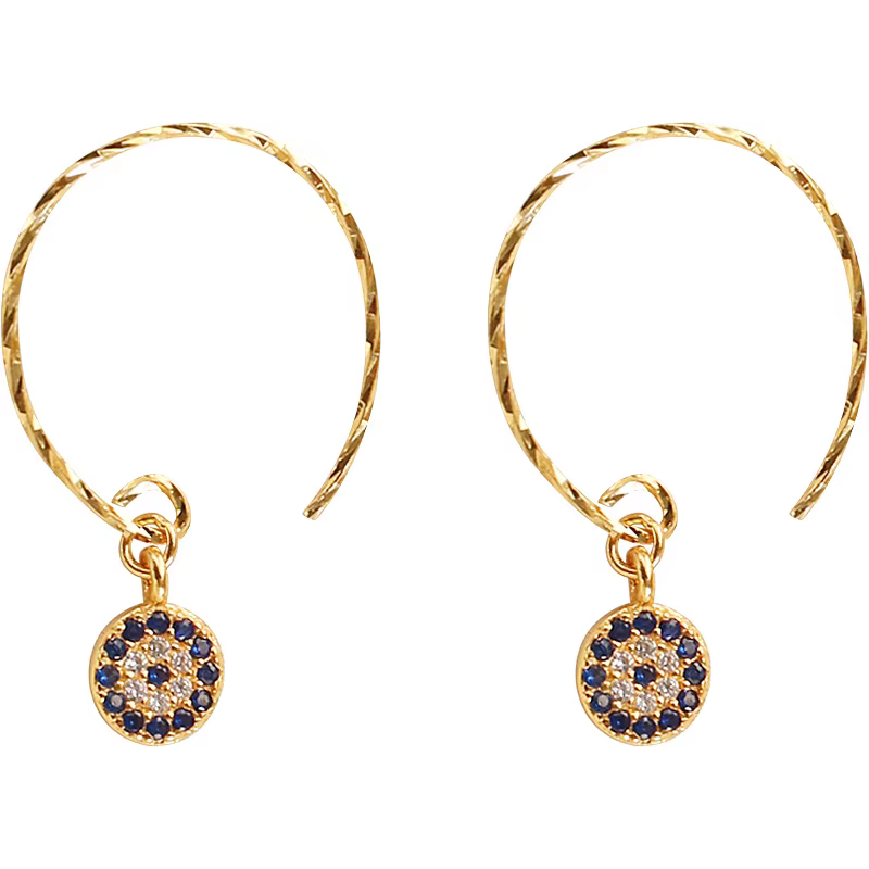 Bijoux en argent Sterling 925, boucles d'oreilles coréennes en Zircon pour femmes, goutte ronde, off