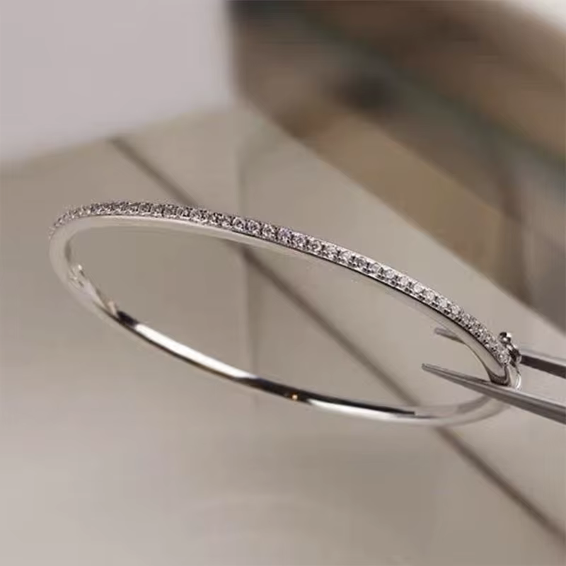 Bijoux en argent Sterling 925 pur pour femmes, marque de qualité, bracelet en or, diamant mobile, bi