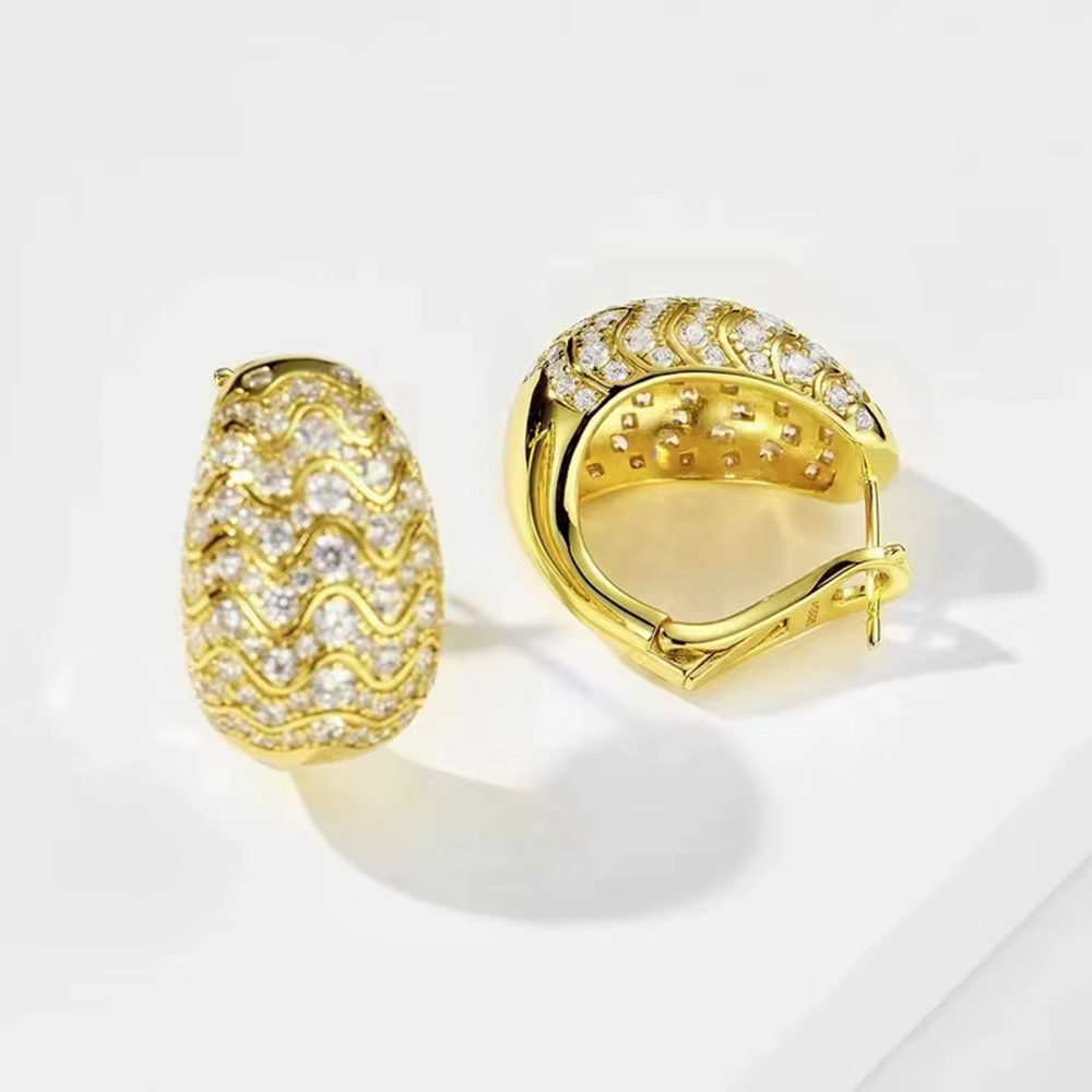 WUIHA-Boucles d'oreilles créoles plaquées or 18 carats pour femmes, Argent regardé 925, Rotterdam, K