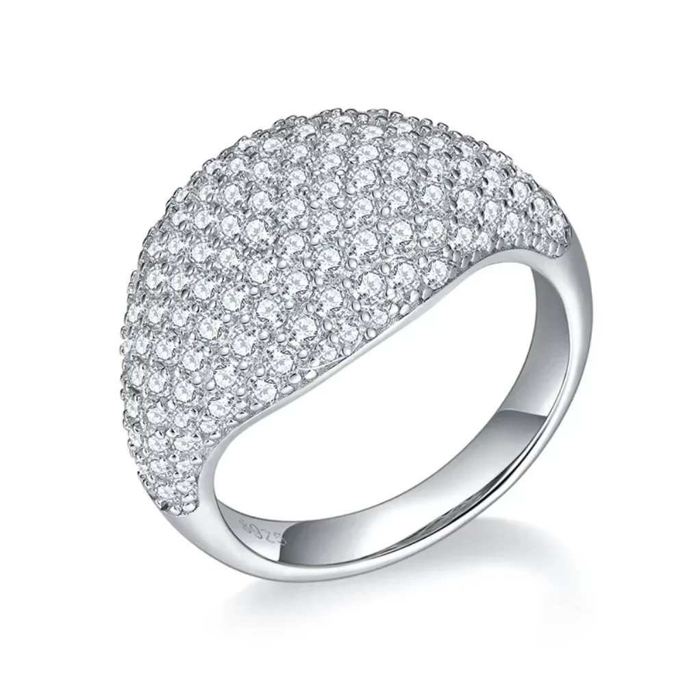 M-JAJA 2.42ct bague Moissanie complète pour hommes/femmes S925 en argent Sterling alliance diamant H
