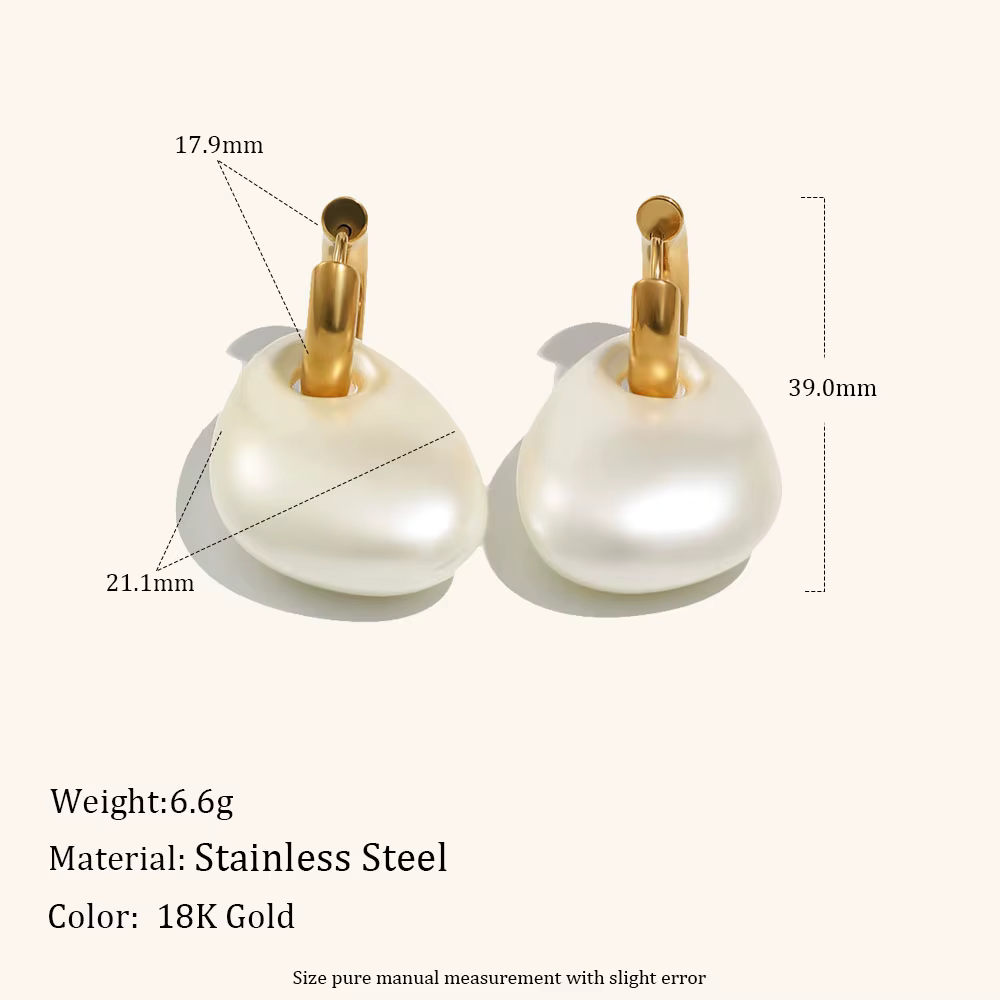 La. Muses – pendentif en perles acryliques mates, clous d'oreilles en acier inoxydable pour femmes, 