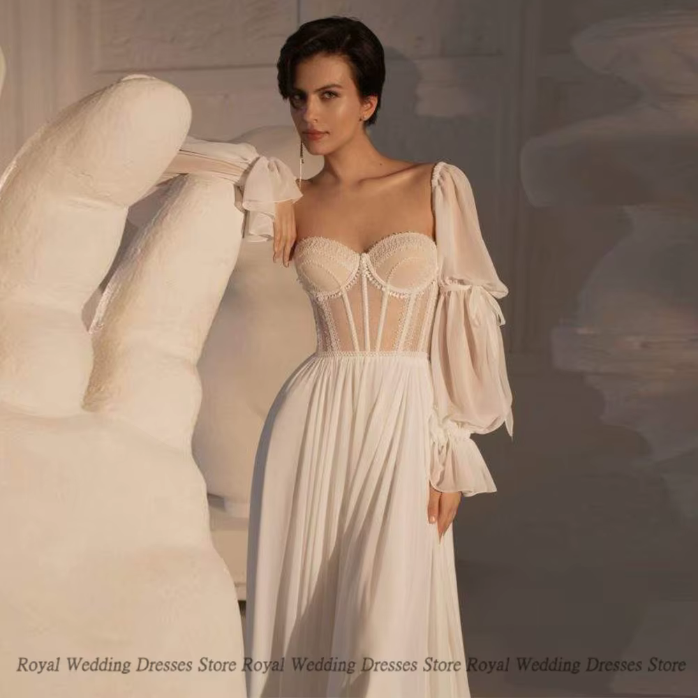 Robe De mariée trapèze Simple, jupes drapées à franges, col en V, épaules dénudées, sans bretelles, 