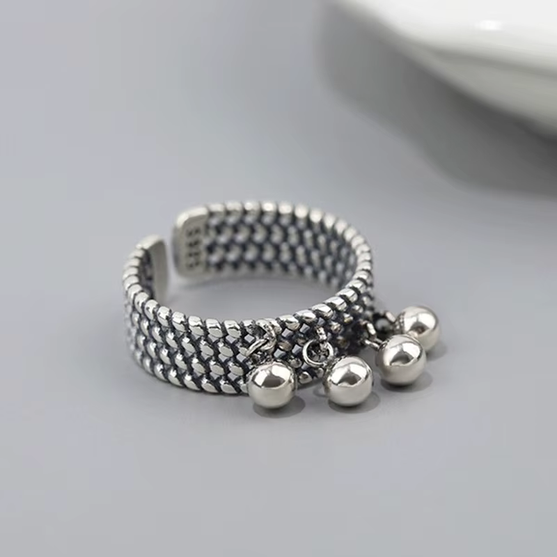Nouveauté : Bagues pour femme en argent sterling 925 avec perles à surface lisse, bijoux de créateur