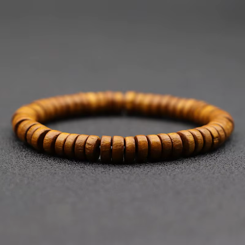 Bracelet Vintage en bois de wengé pour hommes, perles, cadeau pour petit ami, mari, accessoires, nou