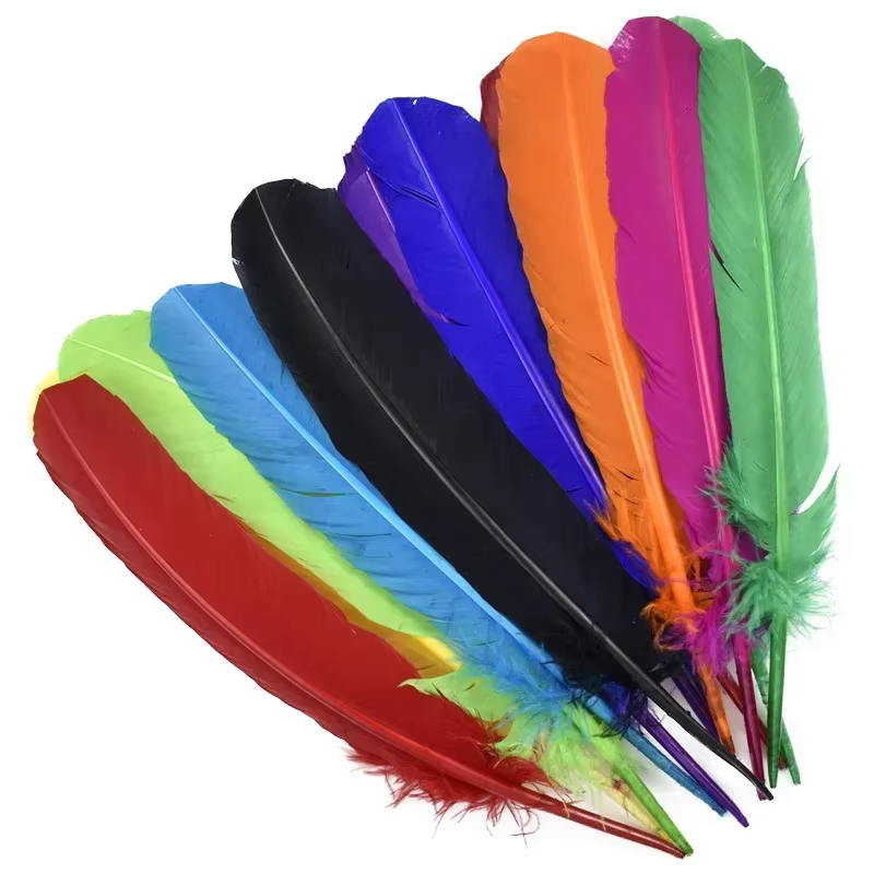 Plumes de dinde, plumes de canard pour l'artisanat, 25-30 cm, 10-12 pouces, plumes d'oie blanches, a