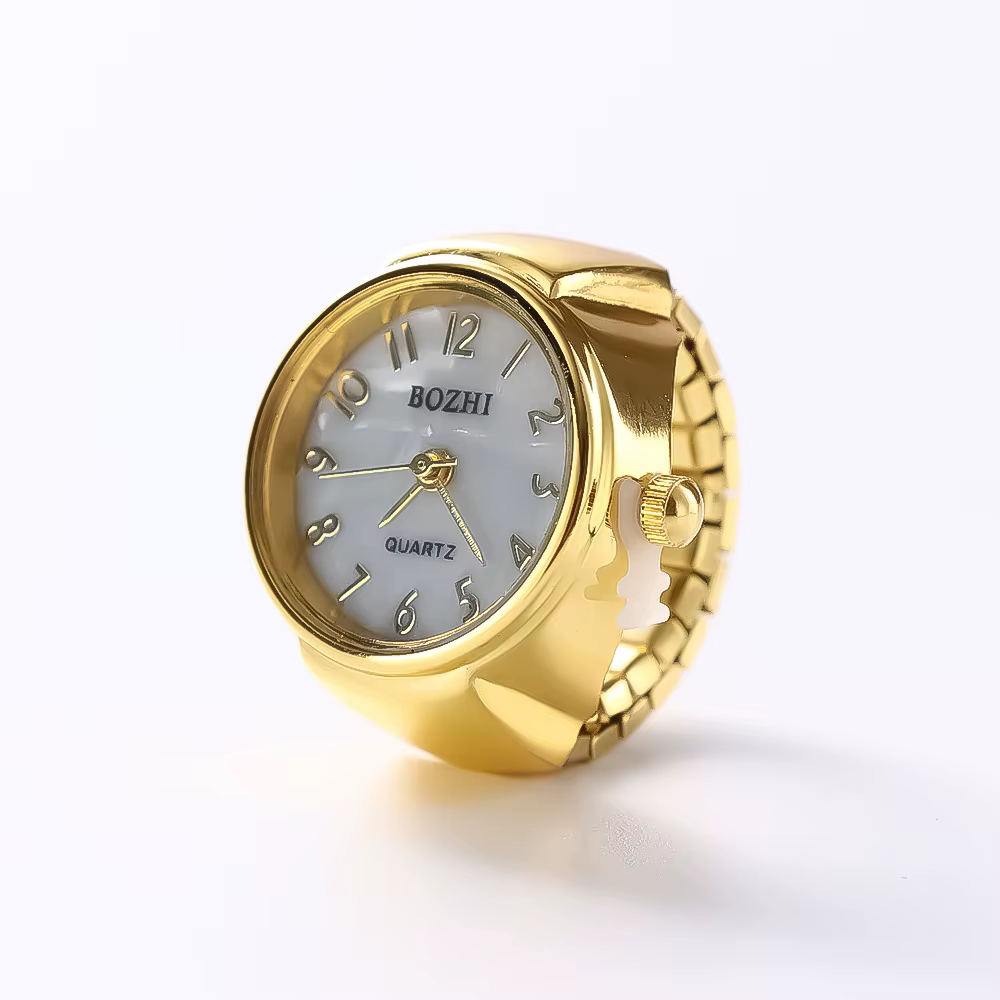 Anneaux montres de doigt mode fête montres à Quartz unisexe Couple anneaux bijoux cadeau réel