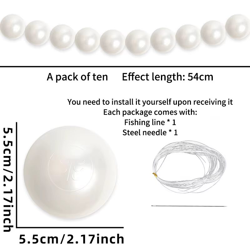 Guirlande de perles pour fond de scène de mariage, bricolage, fausses perles pour décoration de plaf
